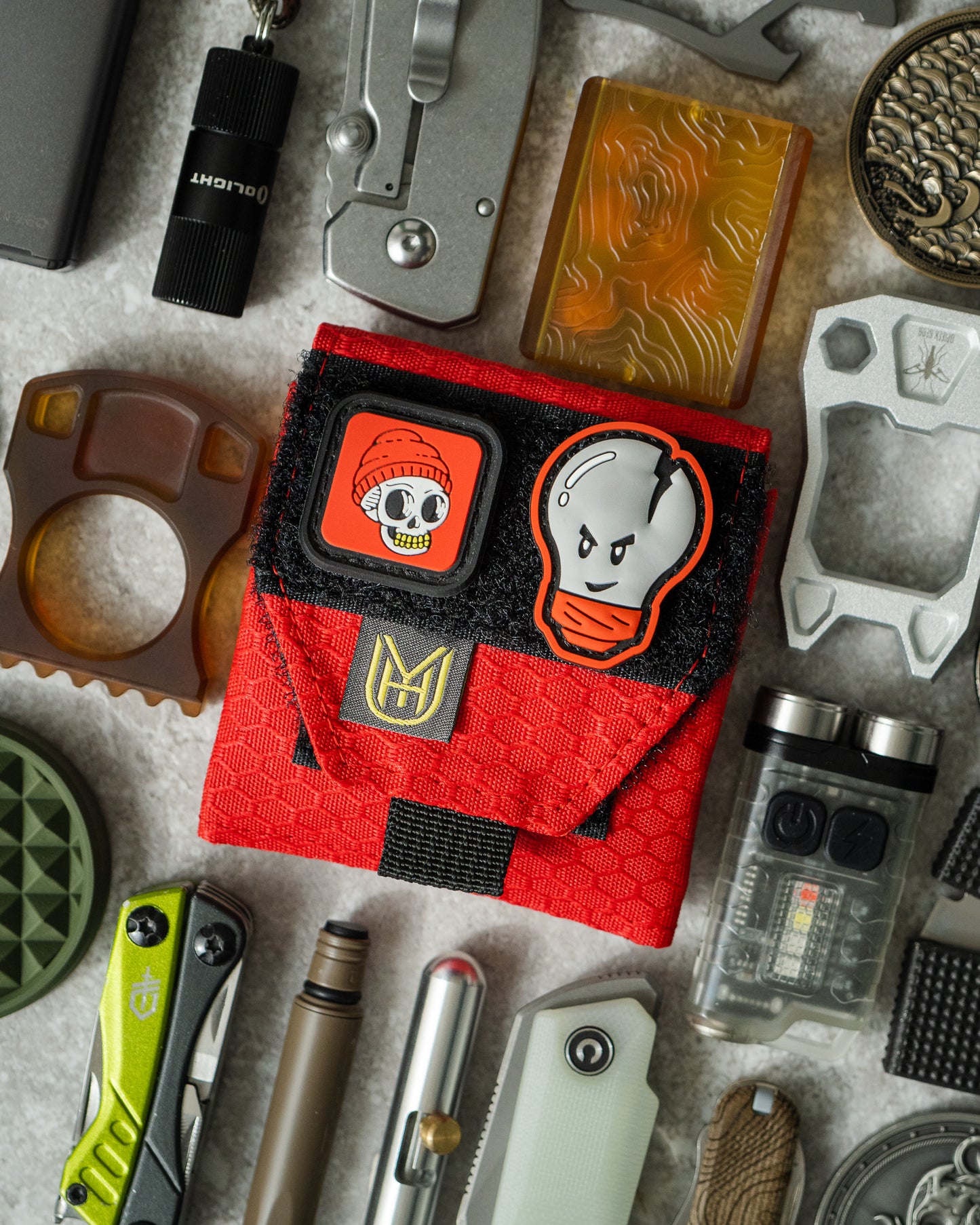 UYH.EDC - Red "33" Pouch w/Velcro