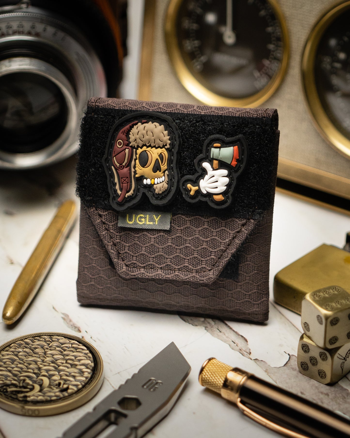 UYH.EDC - Brown "33" Pouch w/Velcro