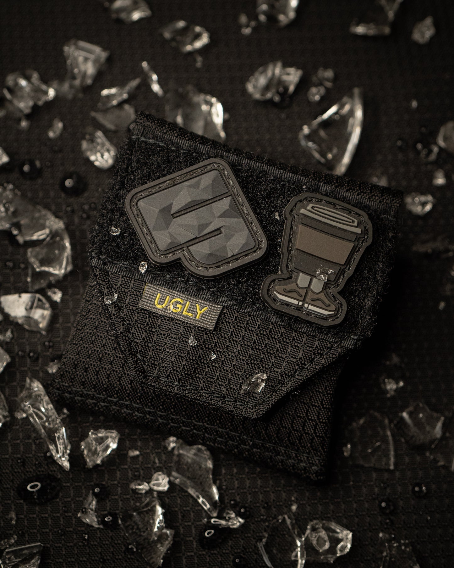 UYH - Black Grid "33" Pouch