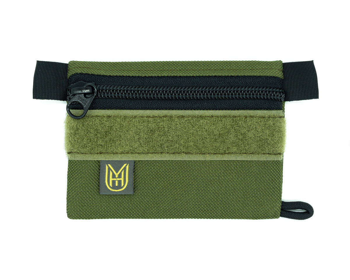 UYH - Army Green Slim Wallet w/Velcro