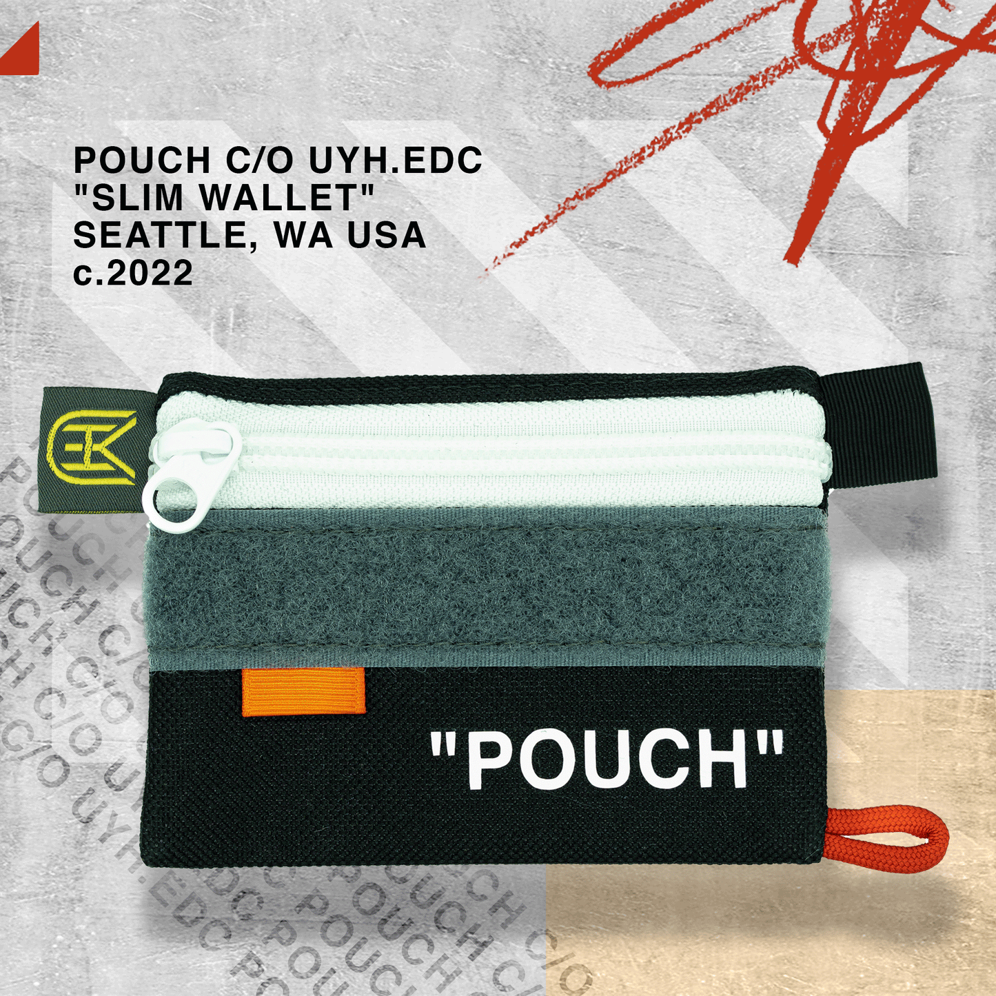 UYH.EDC - OFF WHITE Slim Wallet w/Velcro