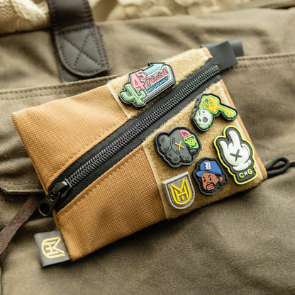 UYH.EDC - Charcoal Large Pouch w/3" Velcro