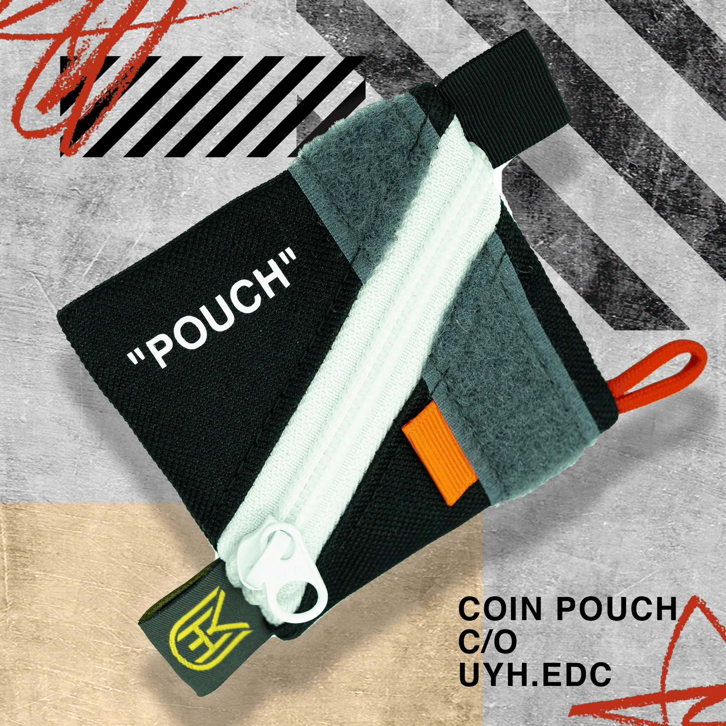UYH.EDC - OFF WHITE Coin Pouch w/Velcro